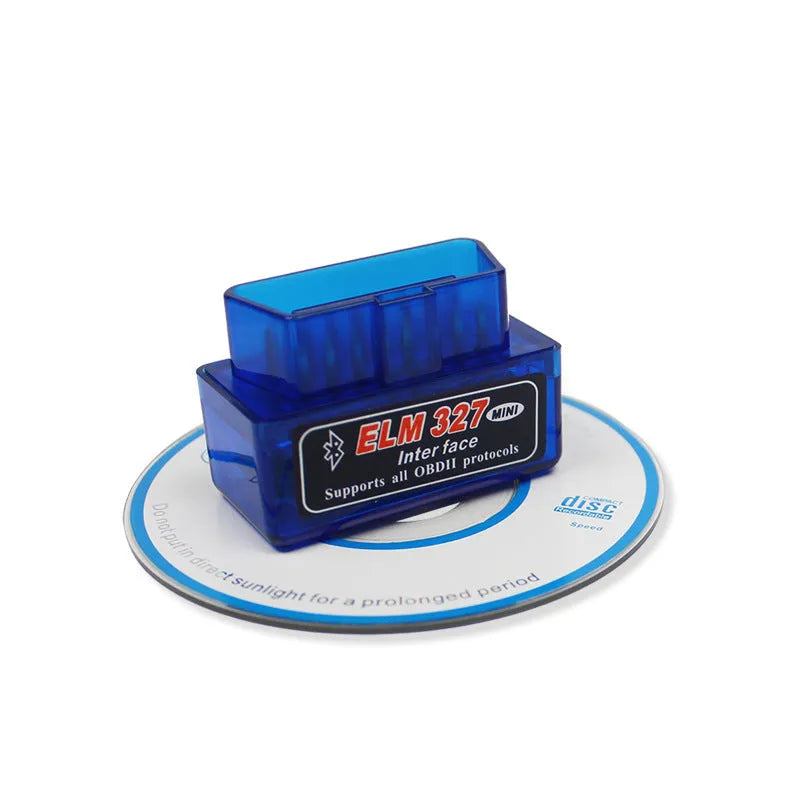 Bluetooth OBD2 auto fault detector and code reader on a car dashboard