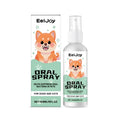 120ml bottle of pet oral spray with chlorhexidine and mint extract for dogs and cats.