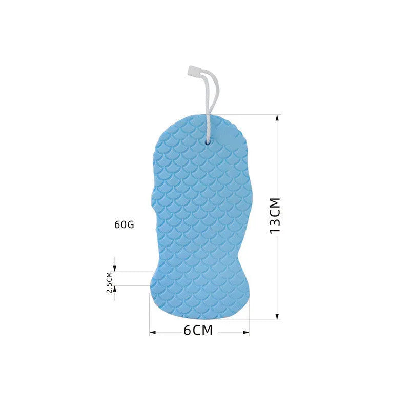 3D fish scale pattern bath sponge in white, grey, pink or light blue