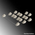 Black and milky white mechanical keyboard stabiliser sets with a 4.3-inch screen for 6.25U and 7U keys.