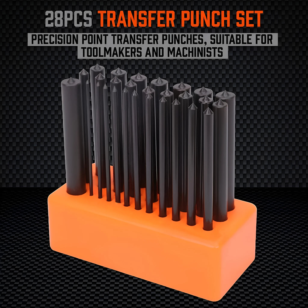Orange alloy plastic punch needle accessories with metal punch head mould for tool organisation