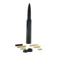14cm bullet car antenna shown in camouflage green, black, and American flag colour options.