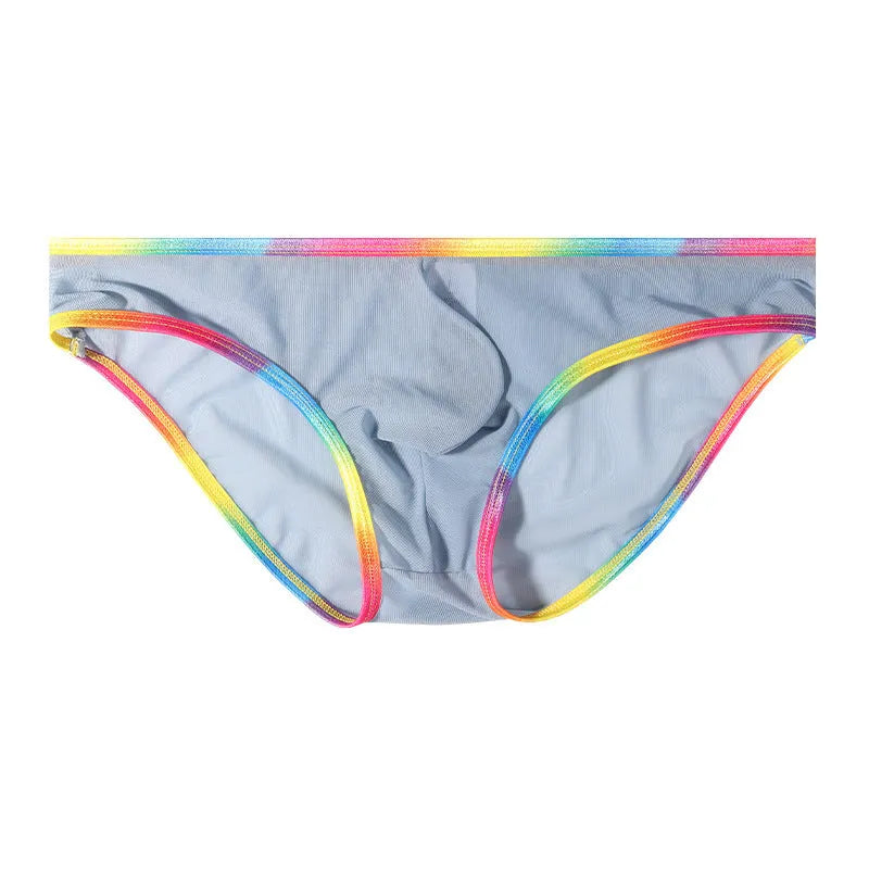 Mesh transparent briefs in solid colours with quick-drying knit fabric construction