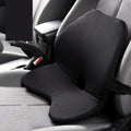 Car seat waist support pillow with memory foam padding in beige, black, coffee or grey colour options
