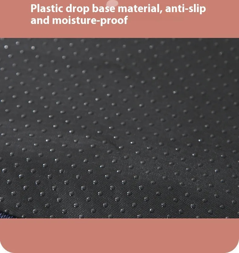 Brown memory foam dog mat with removable Shu cotton velvet cover showing 10cm thickness