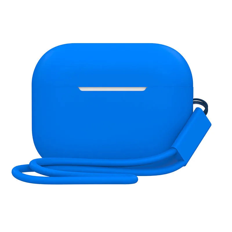 AirPods Pro 2 silicone protective case with lanyard attachment in various solid colours