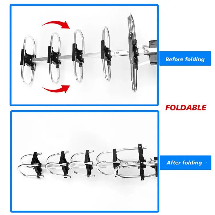 GR-1002 outdoor rotatable digital television antenna receiver with directional adjustment capability
