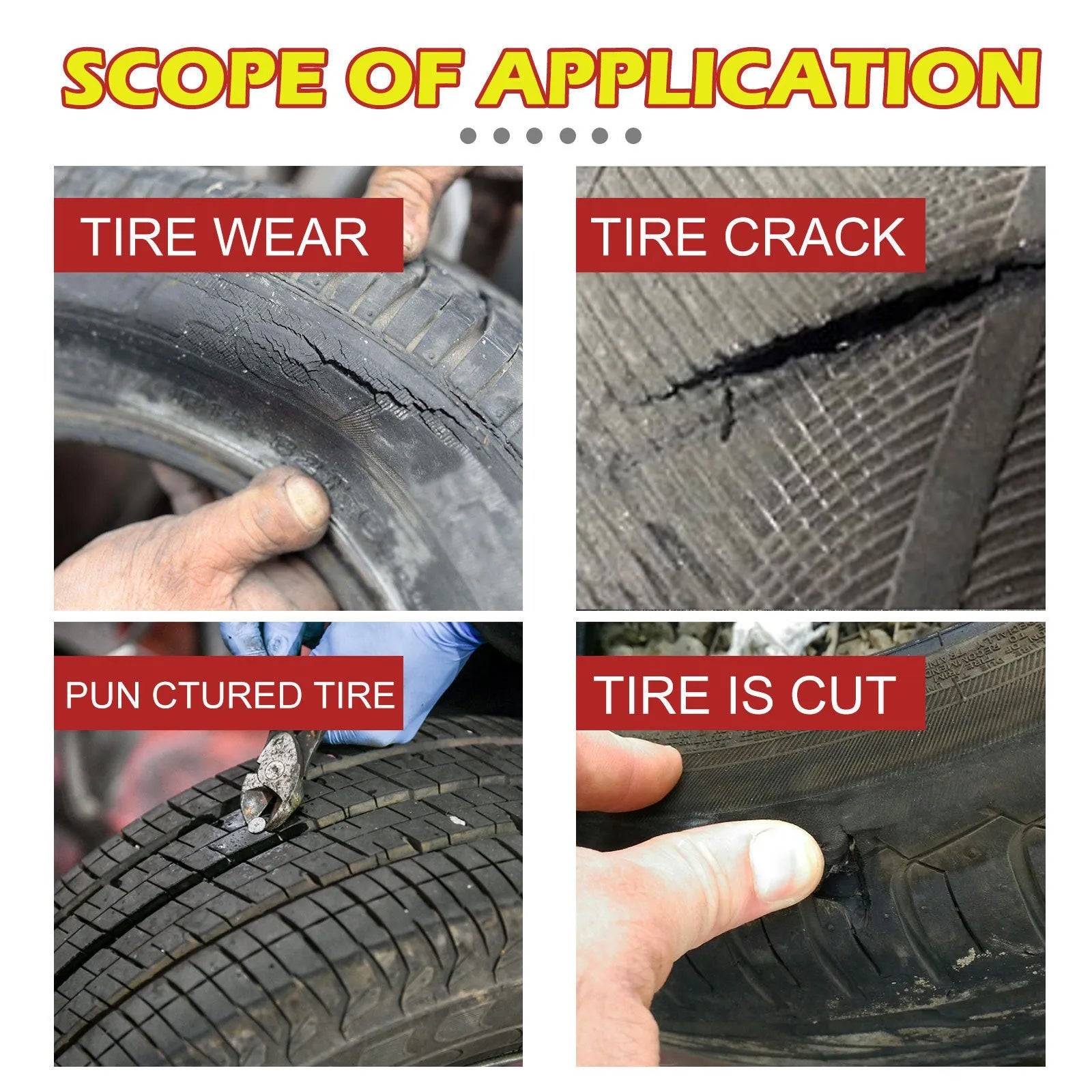 30ml capacity tyre repair adhesive bottle for car tyre crack sealing