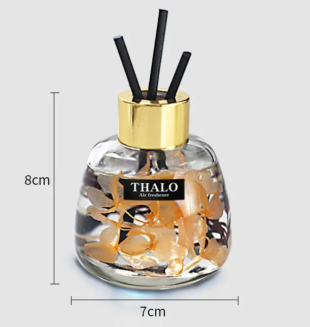 Glass bottle-shaped car perfume ornament for loose incense aromatherapy with six scent options