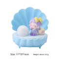 Cartoon character resin night light in pink pig, blue bear, purple sheep, or yellow three wood girl designs.