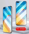 Liquid Nano TPU screen protector for Samsung Galaxy phones showing HD, frosted, and blue light variants