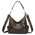 Retro simple printed shoulder messenger bag with double straps in milky white colour