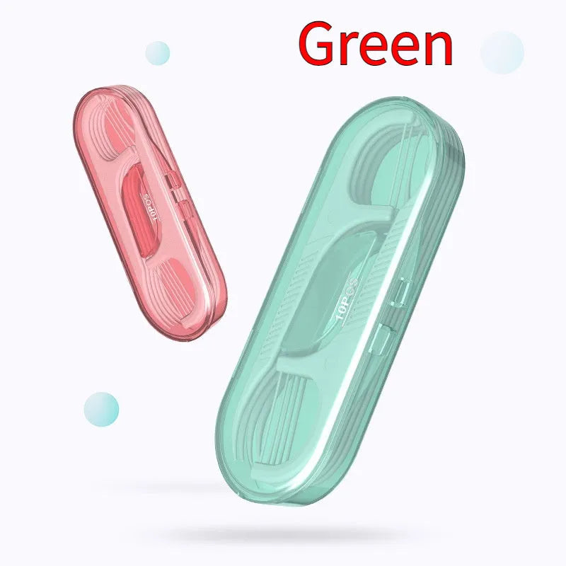 Independent packaging dental floss bag with plastic construction measuring 180 x 238 mm containing 100 or 108 pieces