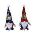 Set of two Rudolf-themed faceless baby doll candy bags made from soft cloth.