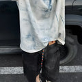 Korean-style loose fit solid-colour polyester T-shirt with round neck and short sleeves