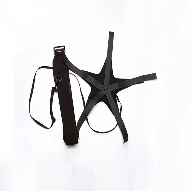 Black football juggling belt made from diving suit fabric for training