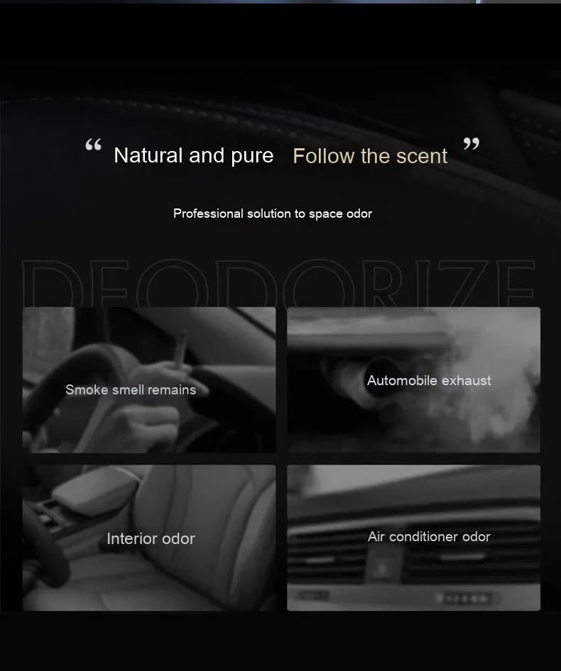Solar car aromatherapy decoration perfume fragrance diffuser with four scent options for vehicle interiors