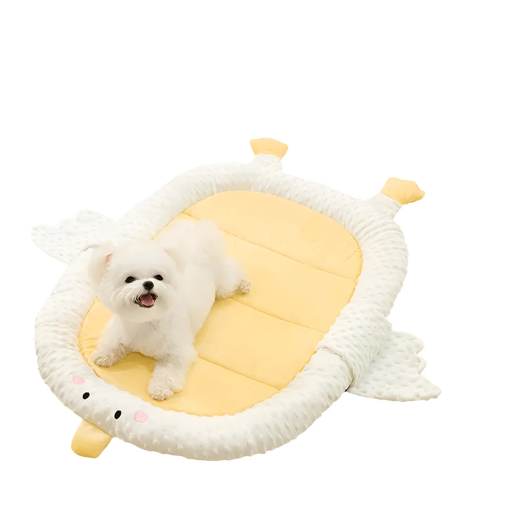 L size waterproof orthopedic dog bed with removable grey fleece cover and nonslip base