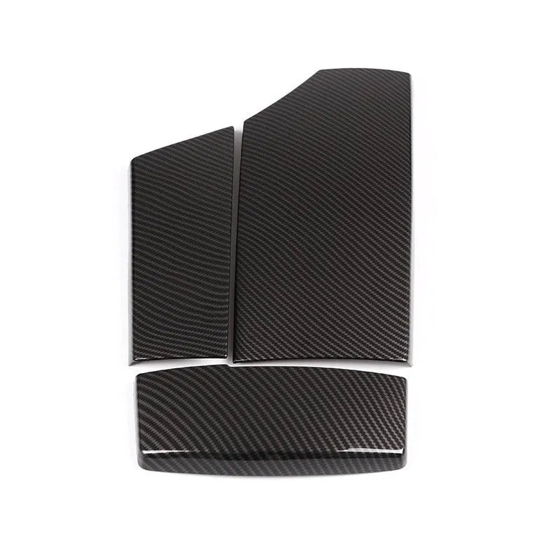 Three-piece ABS carbon fibre pattern protective cover for car centre console armrest box