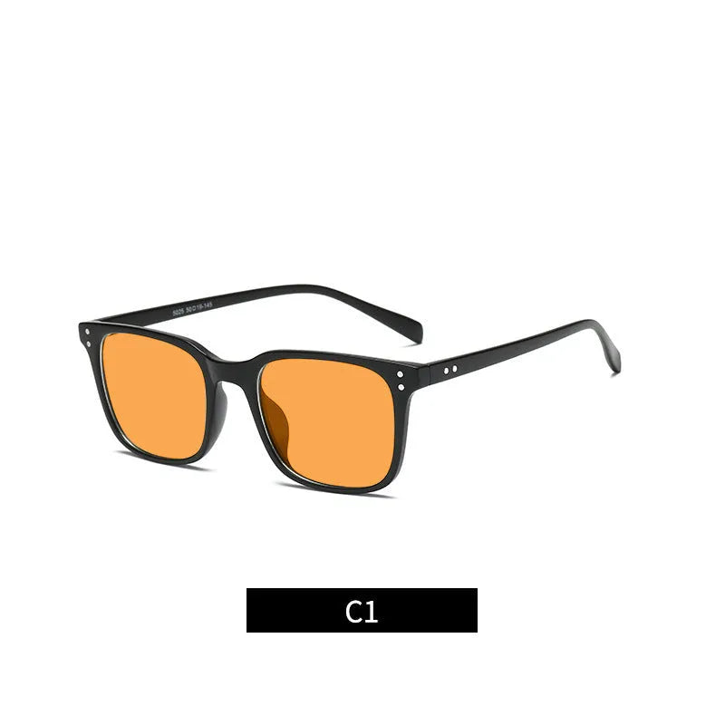 Orange tinted blue light and UV protection glasses with a TR90 frame in multiple colour options C1 to C11.