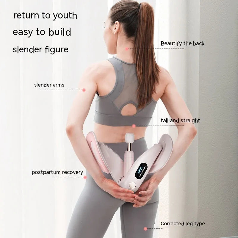 Pelvic floor muscle training device with digital counter in gray colour