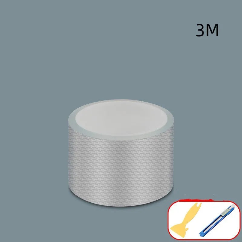 Carbon fibre grain transparent automobile anti-collision strip roll with application tools