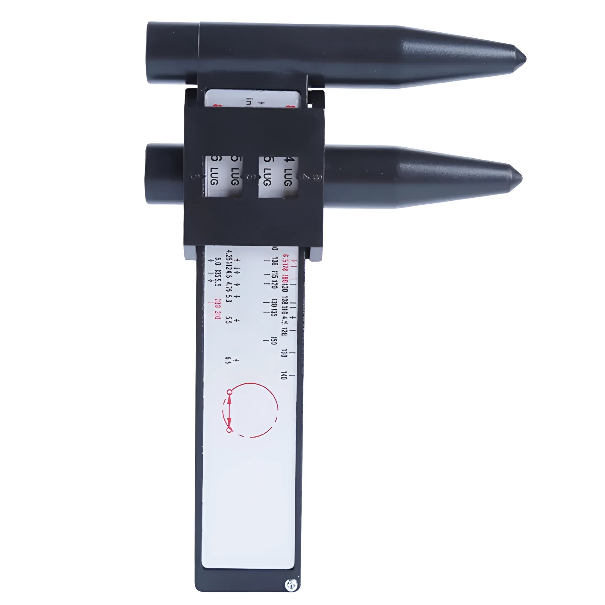 Electronic digital caliper measuring tool for hole distance with 180mm range and plastic construction