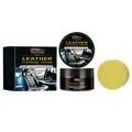 Leather cleaning cream kit showing 100g bottle and sponge applicator for leather maintenance