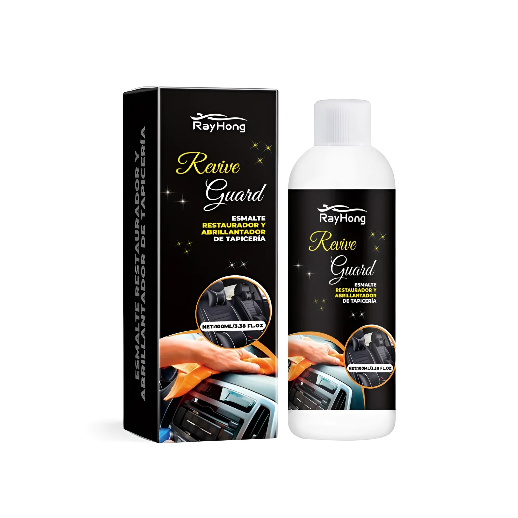 Tube of automobile interior polish for dashboard, leather and plastic cleaning.