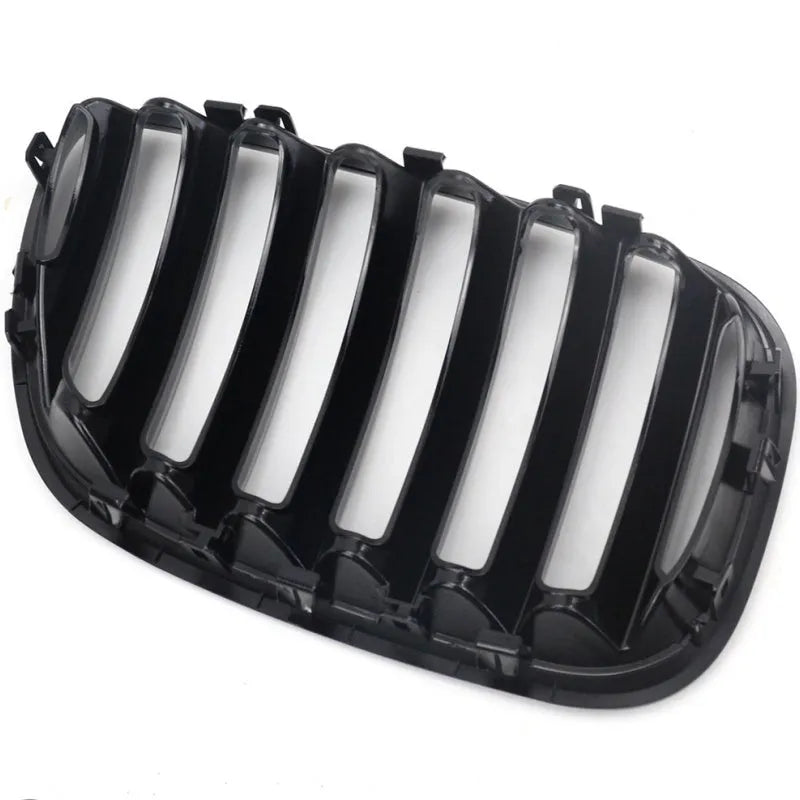 Bright black ABS plastic medium mesh grille set for BMW X5E 53 front replacement
