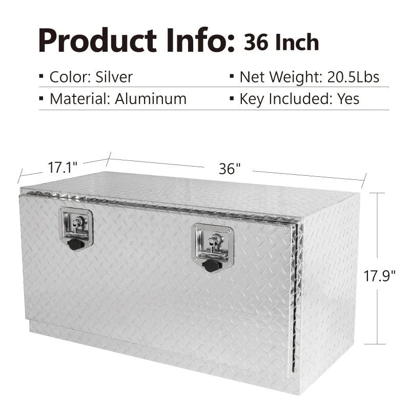 Black aluminium alloy toolbox with 26-inch T-casting case design for mechanics tools