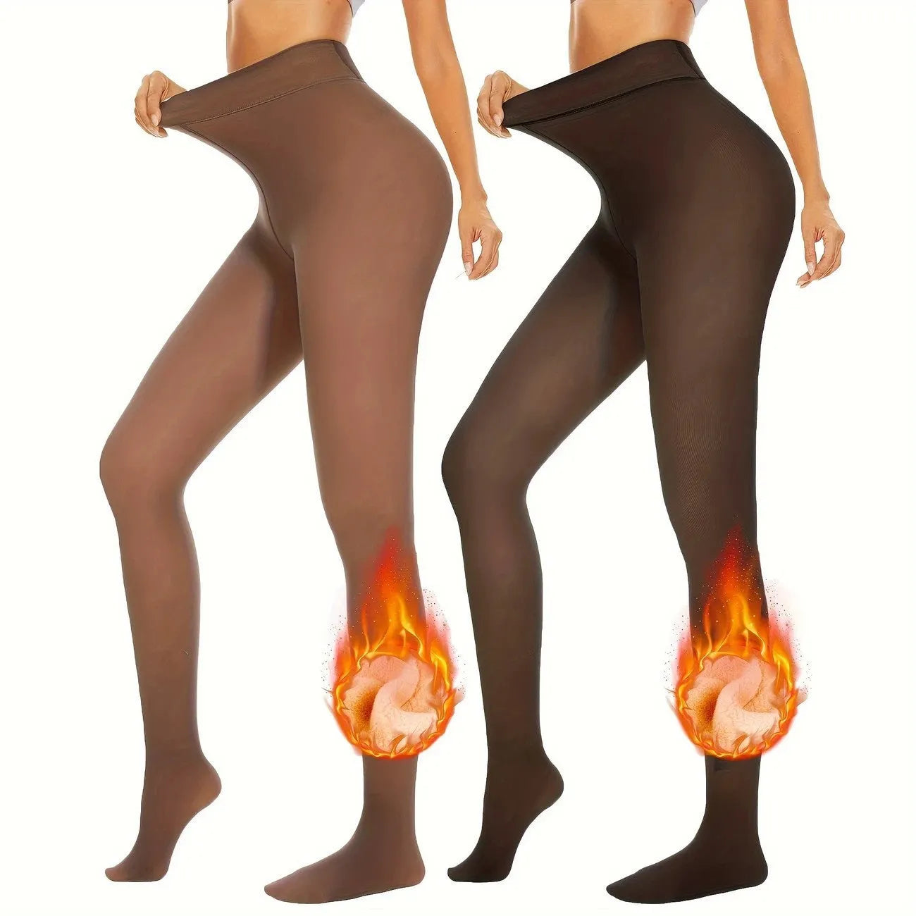 Anti-snagging keep warm leggings in black felt and silver silk styles with wool lining.