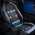 HL-21 black car seat cooling pad with minimalist design and built-in ventilation fans.