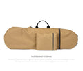 Lightweight nylon skate bag in black, open to show large 20-35 litre capacity.