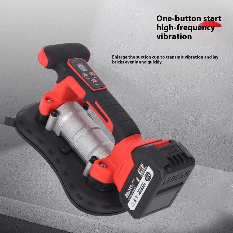 21V electric tile laying machine with automatic paste application system and adjustable working width