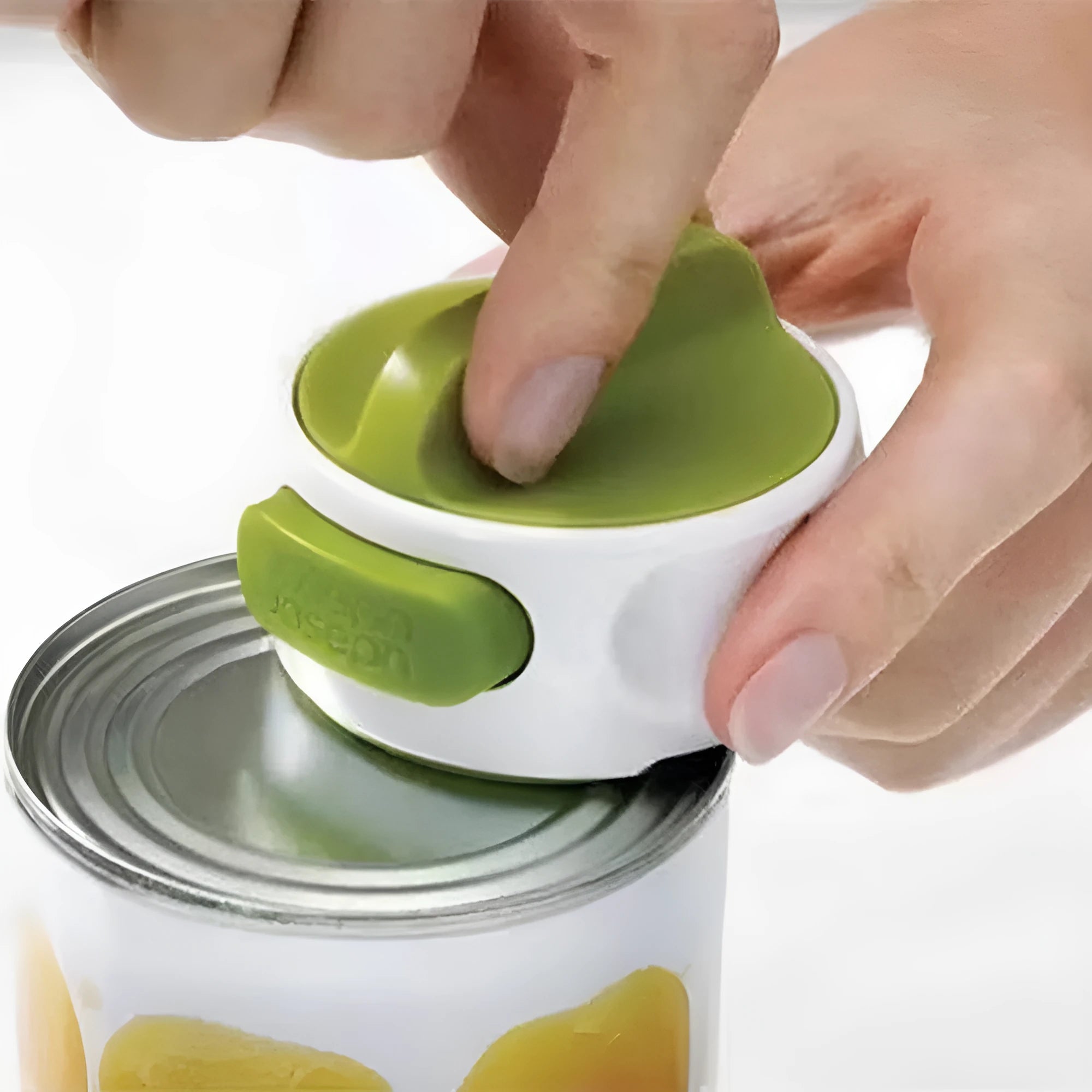 Green stainless steel bottle opener gadget for kitchen jar lid removal