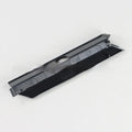Black plastic hard drive cover for PC case airflow management as baffle bin component