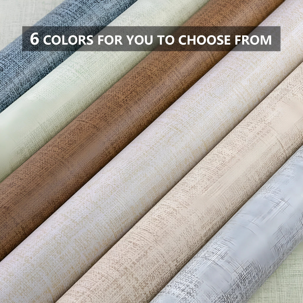 Linen texture self-adhesive wallpaper roll in modern simplicity style for wall renovation