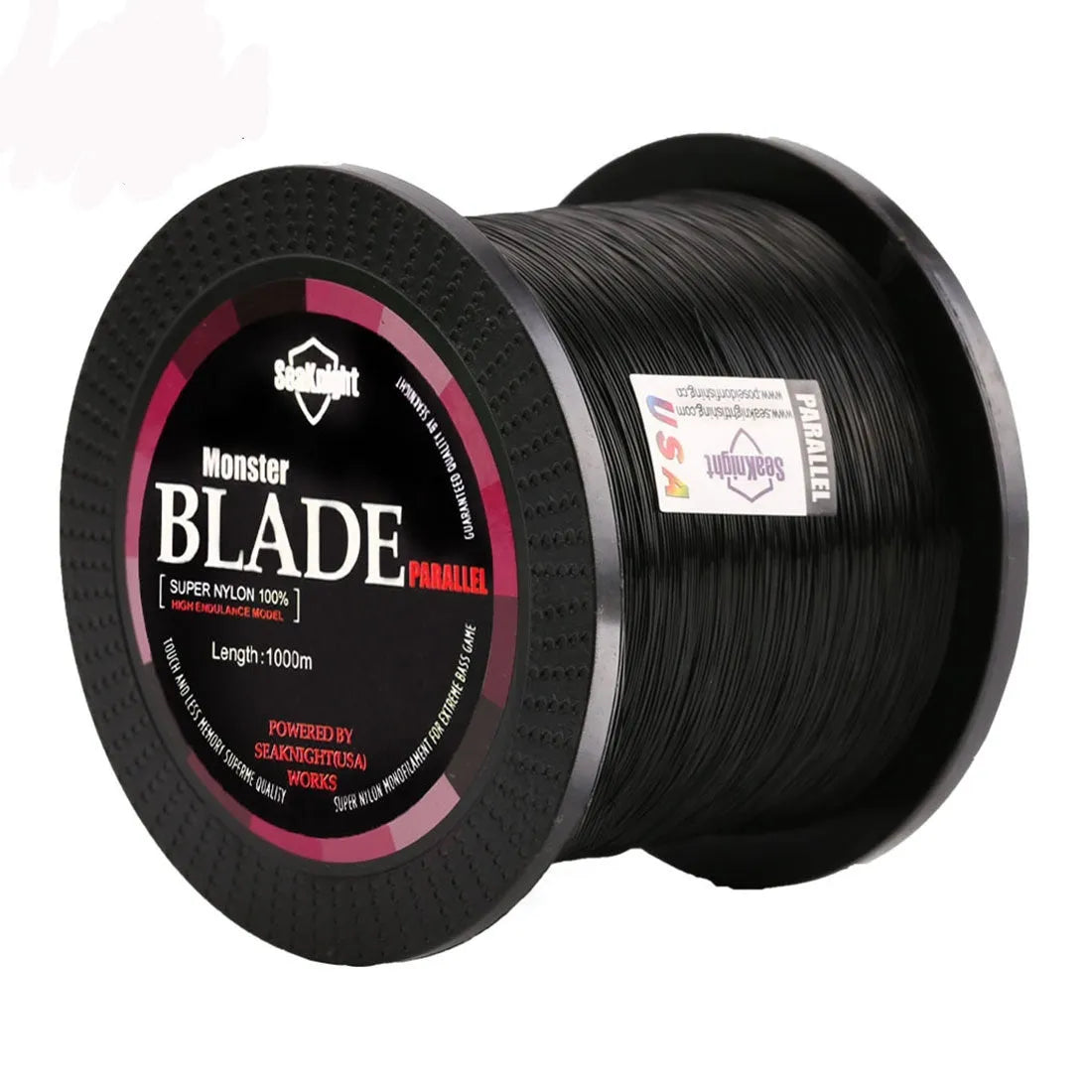 Seaknight 1000 M nylon monofilament fishing line spool in choice of colours and diameters