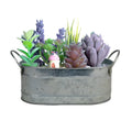 Iron sheet succulent flowerpot for desktop display with corrosion-resistant finish