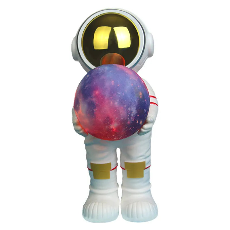 Spaceman starry sky projection lamp with speaker showing starry sky projection effect