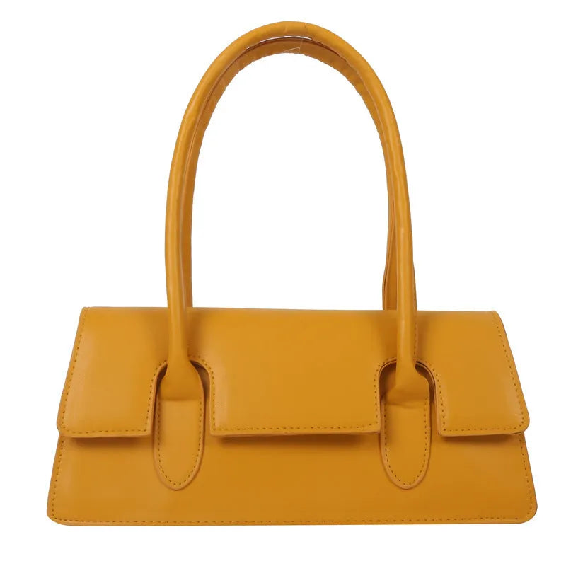 Women's retro style small square shoulder bag in PU with document pocket interior