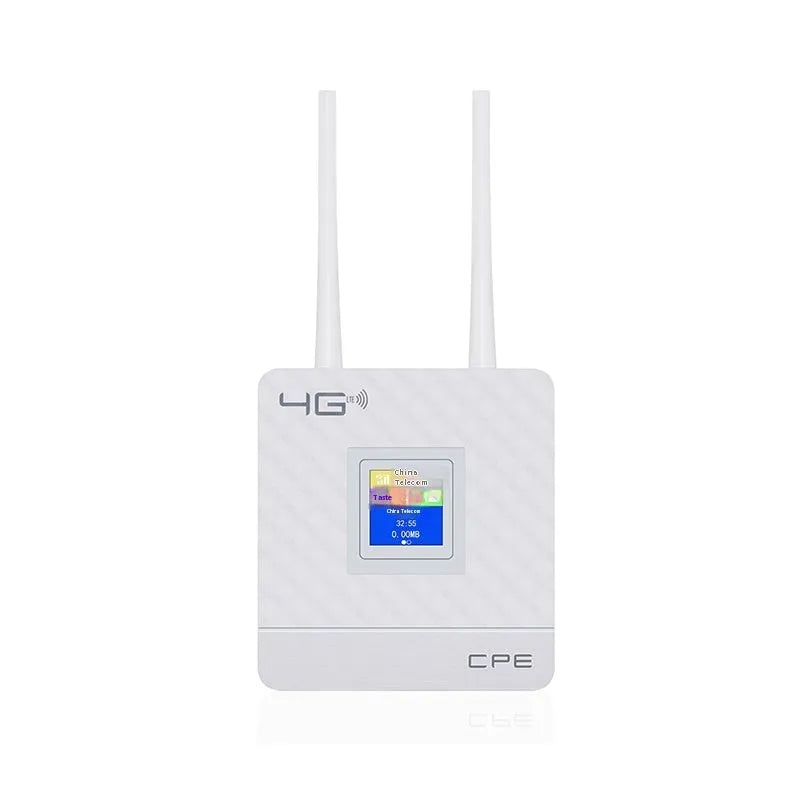 LTE router with two external antennas for home office connectivity