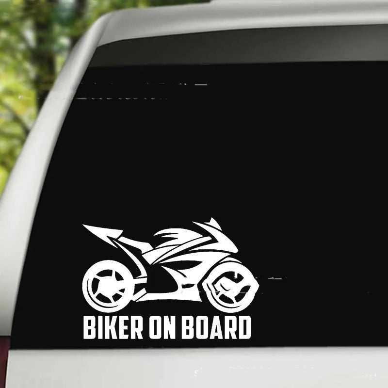 Motorcycle reflective safety stickers in PET material showing size and colour options