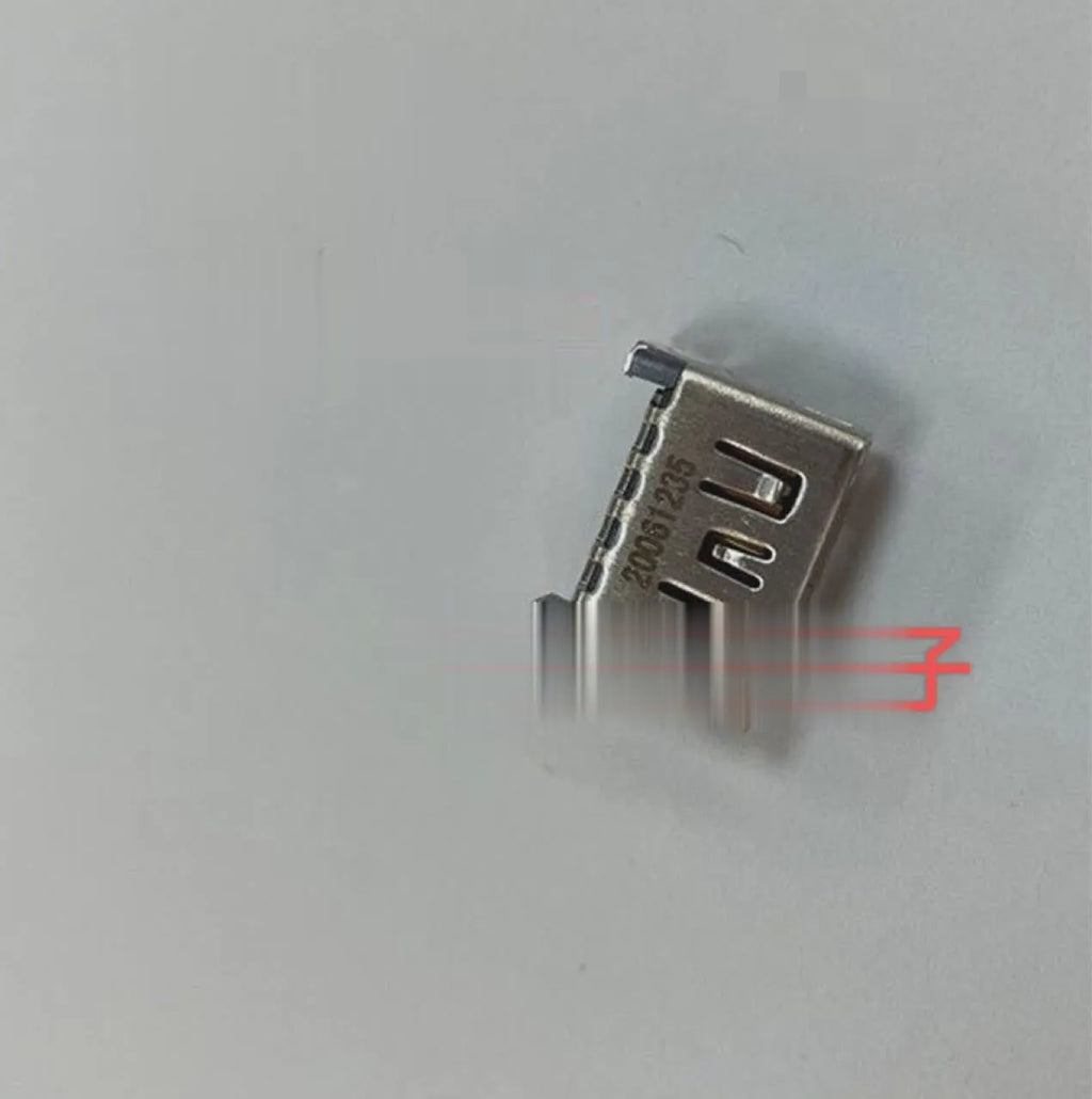 Silver HDMI interface host socket gaming accessory with 19-pin connector