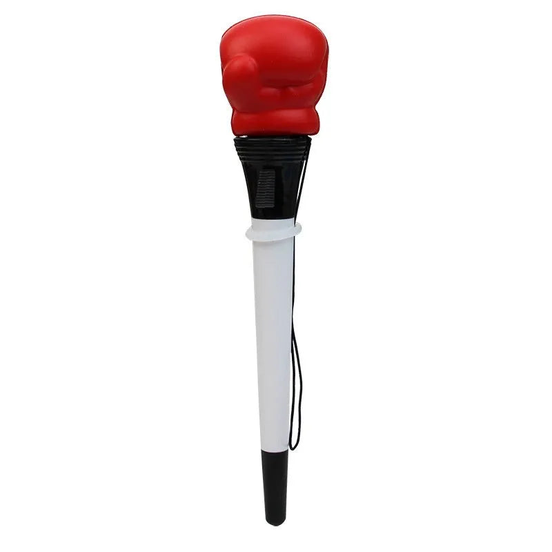 Four stationery boxing press ejection pens with plug-in sleeves and 0.7mm bullet tips