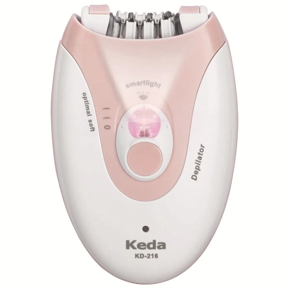 KEDA-216 colour USB electric hair removal device with cleaning brush and charger