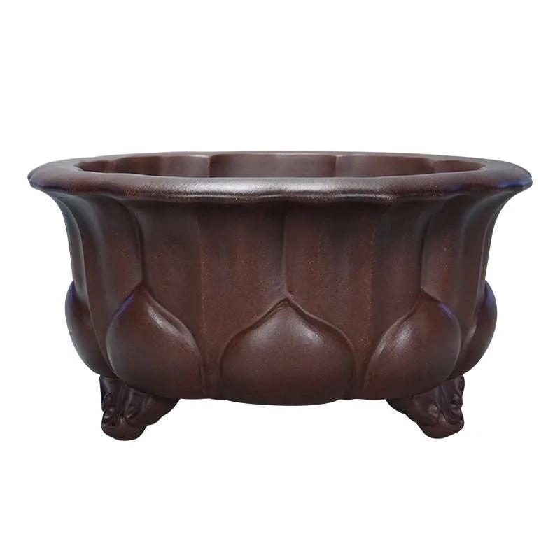 Antique-style purple sand succulent bonsai pot measuring 37cm wide, 37cm long, and 20cm high.