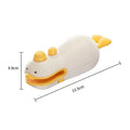 Yellow duck-shaped rechargeable handheld fabric sealing machine with charging cable