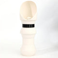 Silicone pet folding cup showing collapsed and expanded states with 550ml or 350ml capacity options